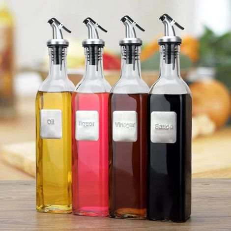 5 bouchons verseurs pour bouteilles de vin, verseur pour huile d'olive avec bouchon en caoutchouc, couvercle pour verre doseur (1/3)