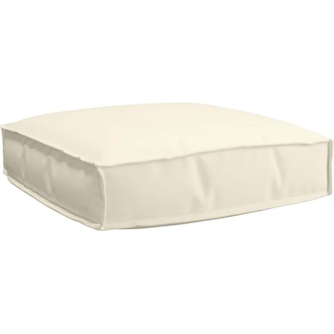 Kissen Creme 60 x 60 x 12 cm Oxford-Stoff