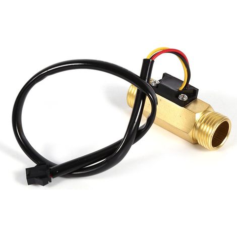 1 Pc Capteur De Débit D'eau Commutateur G1/2 "Cuivre Effet Hall Commutateur Liquide Débitmètre Mètre 1-30L/min pour Chauffe-eau Dispositif De Mesure De Débit D'eau (1/5)