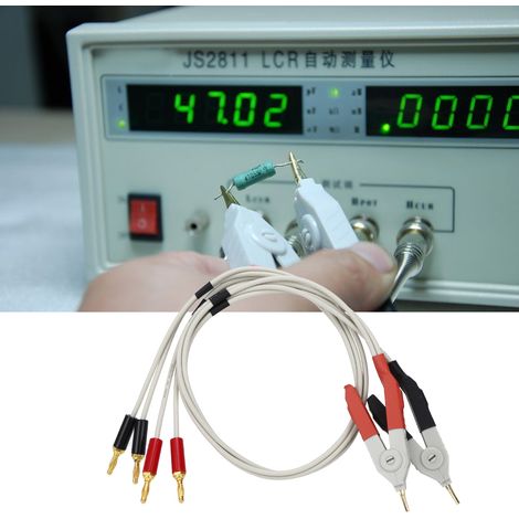 Câble de test électronique à 4 bornes, pince de test pour pont numérique, pince de test à faible résistance (1/5)