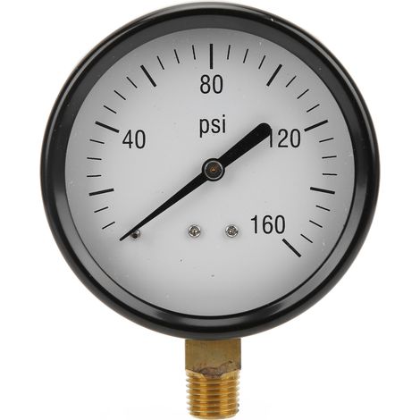 Manomètre radial à cadran circulaire Y80, 0-160 psi, avec raccord en laiton 1/4 NPT pour pompe d'irrigation (1/5)