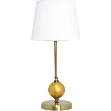 Sobremesa cuero bola oro 1xE27