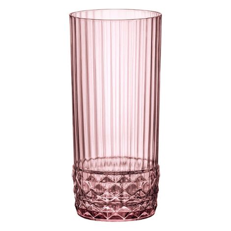 6 x verres - AMERiCA'S 20 - Rose - 40cl - Bormioli Rocco