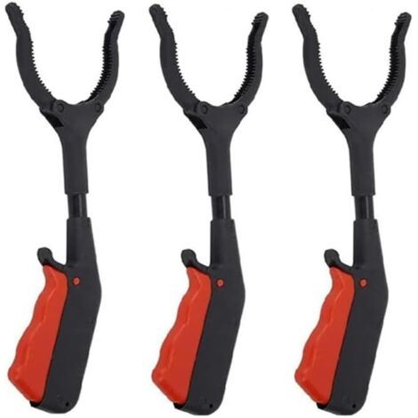 Lot de 3 pinces préhension pour enfants 30 cm, hygiéniques, collecte déchets portables multifonctionnelles, des applicables - (1/5)