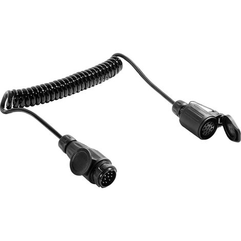 Adaptateur de rallonge de remorque 13 Broches à 13Broches mâle et femelle 8 Fils,Câble Adaptateur de remorque 2.8M, Faisceau Extension Spirale attelage remorque,Câble d'extension de remorque (1/5)