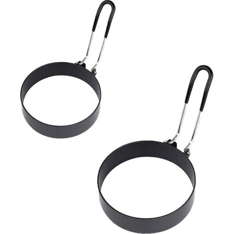 Molde para huevos resistente para olla - juego de 2 - acero inoxidable - 7,5 cm y 9 cm (1/5)