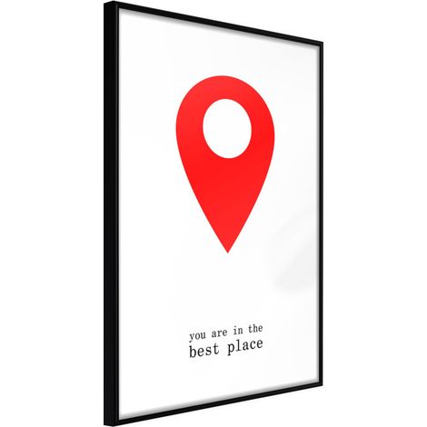 Affiche Murale Encadrée "The Best Location" 30 x 42 cm Noir