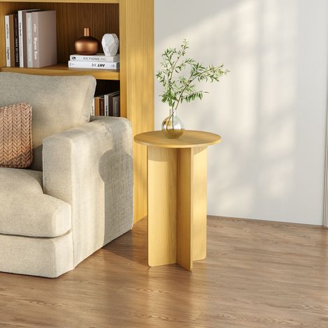 Beistelltisch Vappevn 60xØ40 cm Eicheoptik [en.casa]