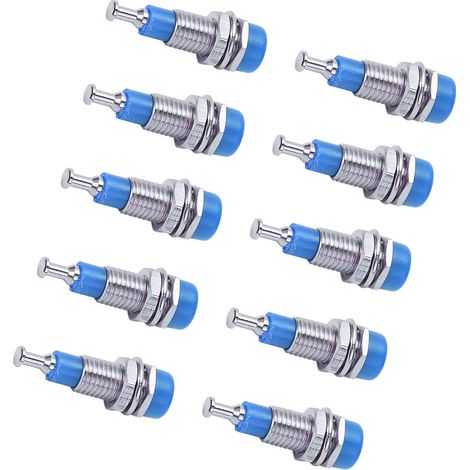 Lot de 10 fiches banane femelles 2mm J.40006 pour panneau, bornes à vis M6 en cuivre ABS, 30Vca-60Vcc 10A (1/5)