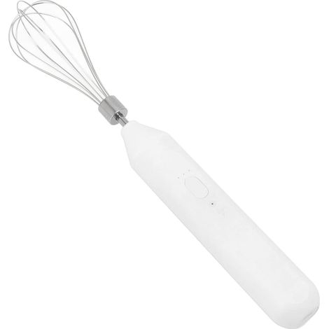 Batteur à Main sans Fil, Batteur à œufs électrique à 3 Vitesses pour la Fabrication de café (Blanc) (1/5)