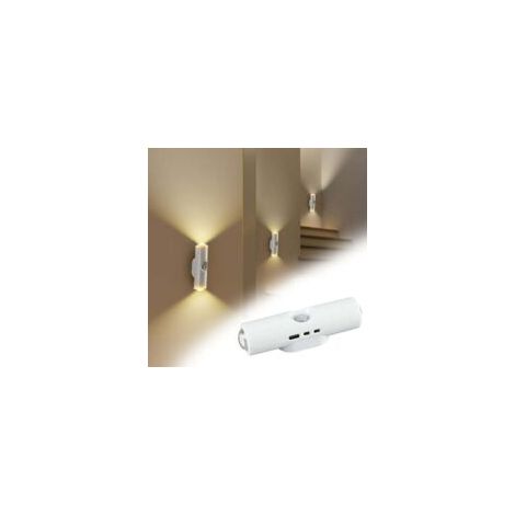 Dreifarbiges magnetisches LED-Nachtlicht mit intelligentem Bewegungssensor und USB-Ladefunktion (4er-Pack).