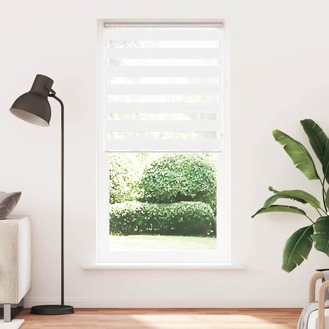Store zèbre blanc 110x230 cm largeur du tissu 105,9cm polyester