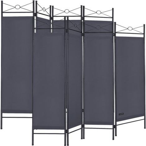 Lot de 2 Paravents 4 pans, Gris Anthracite, 180 X 160 cm pour chambre et salle de bains (1/5)