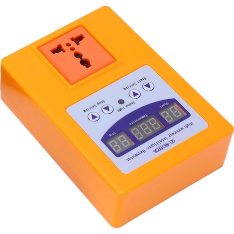 Intelligenter digitaler Weitbereichsthermostat, automatischer Temperaturregler AC 110-240V, EU-Stecker, Präzisionsschalter, orange, Wärmeregler. (1/5)