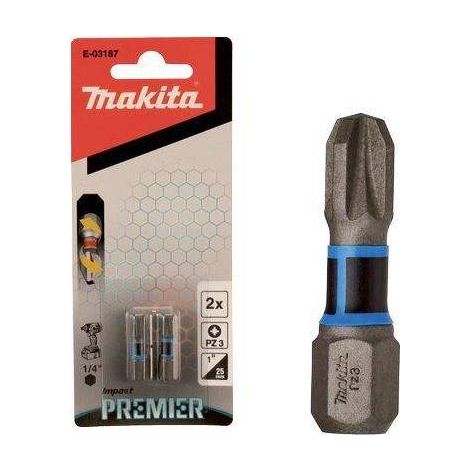 3,0 x INSERT CROISÉ POZIDRIV POUR VISSEUSE À IMPULSIONS MAKITA