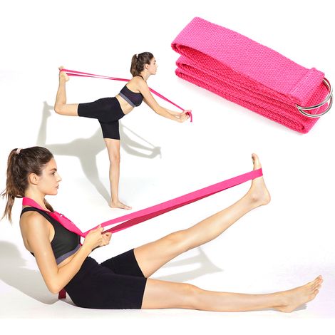Pinkfarbener Yogagurt für Dehnübungen und Sporttraining – 1,83 m (1/5)