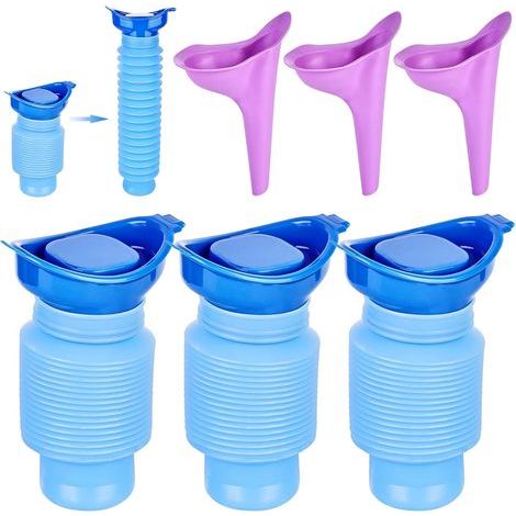 3 urinoirs rétractables  750 ML  Urinoir d'urgence réutilisable  Bouteille d'urine en Pot  Toilette Mobile Portable  Toilette de Voyage d'urgence pour Enfants, Adultes, embouteillage, Camping