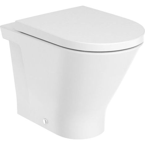 ROCA THE GAP ROUND Inodoro Rimless Para Tanque Alto - Asiento: Caida Normal - ref: A3470N7000+A801D10001 (1/2)