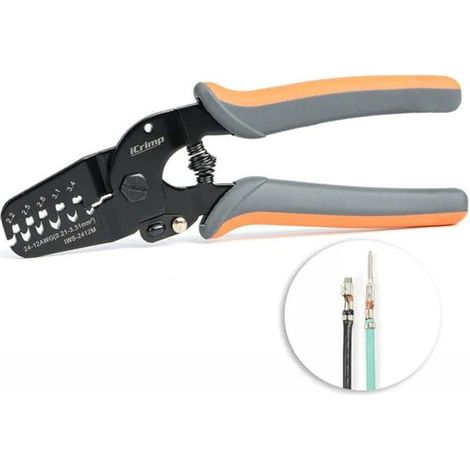 Pinza per micro terminali cilindrici aperti AWG24-12 JAM, Molex, Tyco, JST (1/5)