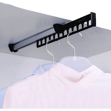 Cintre coulissant pour armoire porte-manteau supporte cintres longueur 315 mm lot de 1 12 (1/5)