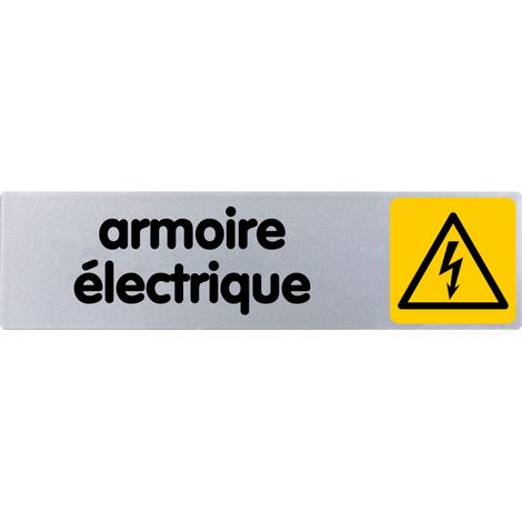Plaque de porte Armoire électrique - couleur 170x45mm - 4036519