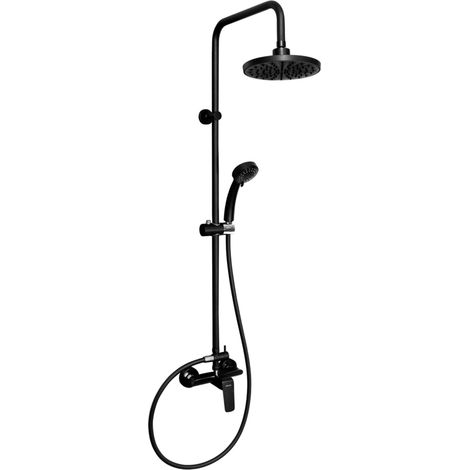 Novaservis Set doccia - Set doccia 200 con miscelatore, uscita doccia superiore, nero SET042/38,5