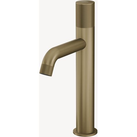 Design-Waschtischarmatur Golden gebürstet ohne Mengenregulierung - Leros