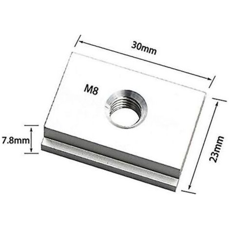 FENOPLASTICAÉcrou coulissant coulissant M8 t-track, écrou fendu en alliage pour outil de menuiserie, fixation à vis, 10 pièces (1/3)