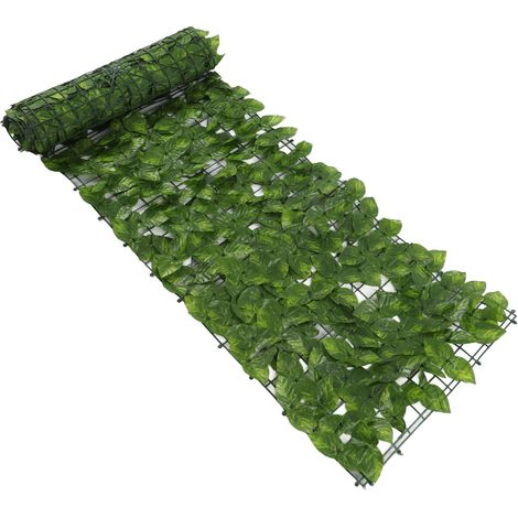 Haie artificielle de feuilles artificielles, empêche la chute des feuilles, clôture décorative pour balcon ou cour, motif pomme imprimé couleur, 0,5 x 3 mètres (1/5)