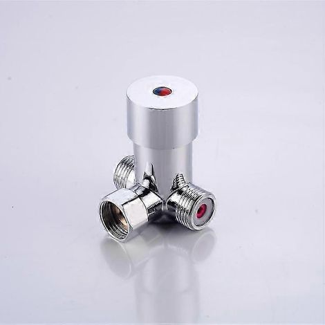 Robinet mélangeur thermostatique G1/2 pour eau chaude et eau froide, contrôle de la température de l'eau de salle de bain (1/5)