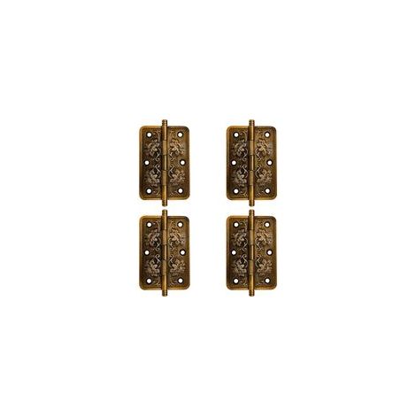 Charnière antique en laiton pour meuble – Charnière décorative 270° – Installation facile – Pour portes en bois et armoires
