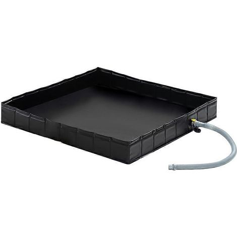 Receveur de douche portable, base de douche et lavabo pliable de 104 x 104 cm avec tuyau de vidange amovible, idéal pour les camping-cars et l'extérieur. (1/5)