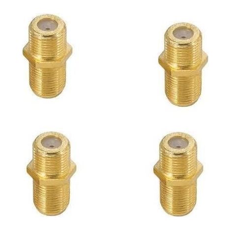 4 X Raccord de Fiche F FEMELLE FEMELLE Or tnt satellite HD ME