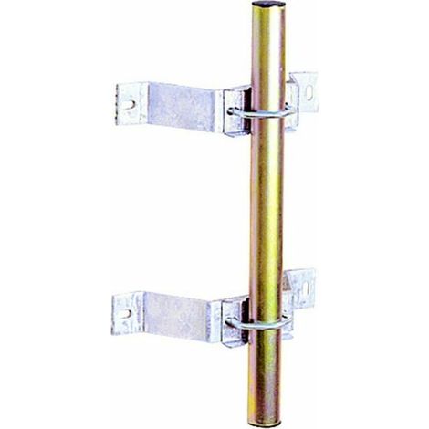 Fixations murales type ascenseur – Déport 100 mm – Mât Ø 30 à 50 mm – Acier galvanisé pour antennes satellites – Résistance à la corrosion – Elap