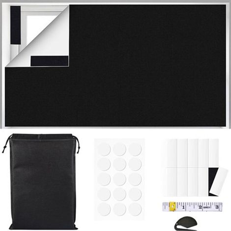 Store Occultant sans Perçage 150x350cm, Découpable Tissu Occultant Isolation Thermique pour 100%, Portable Rideaux Occultants Thermiques, Convient pour bébé Chambr (1/5)