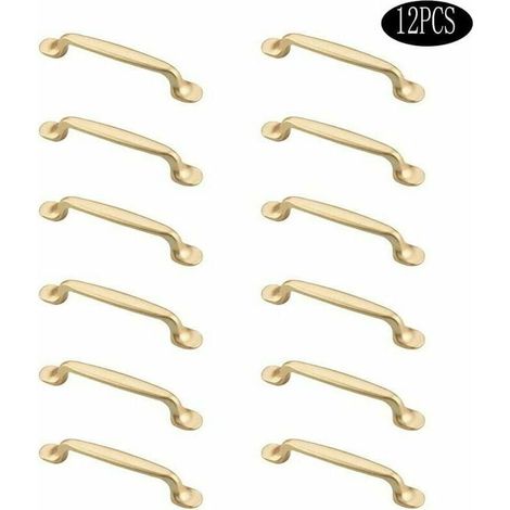 12 pièces poignée de meuble en or, poignée d'armoire de cuisine en or, poignées de tiroir, poignées de tiroir de chambre à coucher, poignées d'armoire de cuisine en or, meubles en or (1/3)