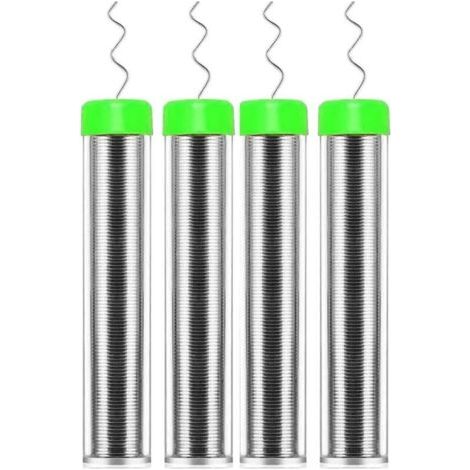 Lot de 4 bobines de soudure de 0,8 mm, noyau de colophane sans plomb, soudure, flux, soudure pour la réparation de composants de soudure électrique et le bricolage (1/3)