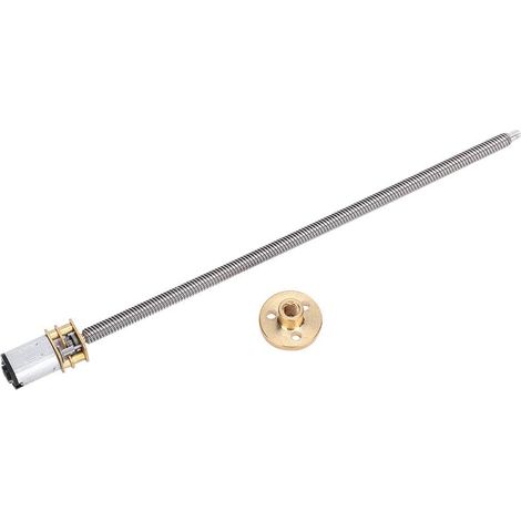DC Gear Motor, N20 Gear Box Thread Reduction Motor with Long Output Shaft and Large Transmission Torque, T5 X 160 mm, for Electronic Locks (DC6V 200RPM) (1/5)