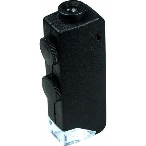 Mini microscope avec zoom 60X à 100X et loupe éclairée pour bijoutiers, pièces de monnaie, pierres précieuses, timbres, montres et pierres. (1/5)