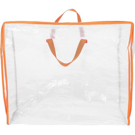 Grand sac de rangement pour vêtements avec couvercles, sacs de déménagement transparents et résistants, sacs fourre-tout avec fermeture éclair pour le déménagement de vêtements, de literie et de jouet (1/4)