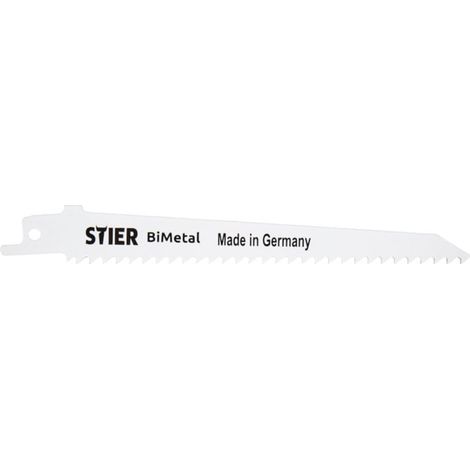 Lame de scie-sabre STIER, 5 pièces, ST4016, longueur de coupe 130 mm, pas 4,2 mm, idéale pour la découpe du bois et du métal 5 pièces (1/4)