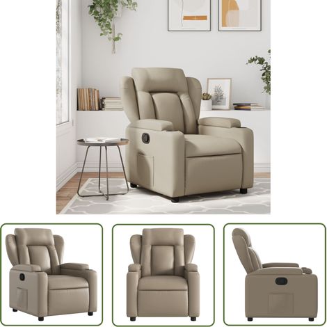 vidaXL Relaxsessel Cappuccino-Braun Kunstleder (1/5)