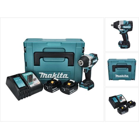 Llave de impacto sin cable Makita DTW 700 RFJ 18 V 700 Nm 1/2" XPT Sin escobillas + 2x batería recargable 3,0 Ah + cargador + Makpac
