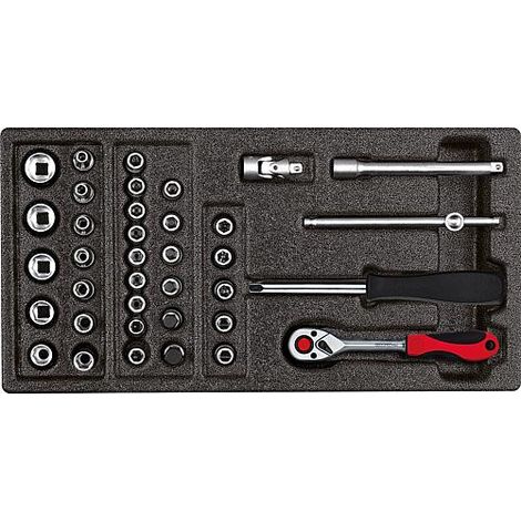 GEDORE RED 3301705 - Jeu de clés à douille 1/4 2/6 CT module 37 pcs , R22150006 (1/5)