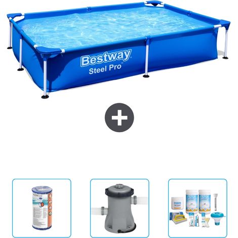 Bestway Steel Pro Rechteckig - 221x150x43 cm - 4-teilig  S22706 (1/4)