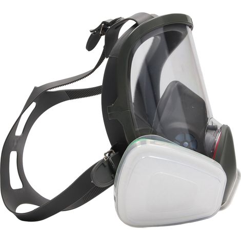 Masque respiratoire intégral réutilisable pour la protection contre les vapeurs organiques lors de la peinture et du soudage, avec 10 filtres en coton et une housse. Boîte à filtres n° 4 (1/5)