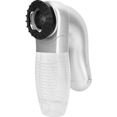 Brosse Électrique pour Animaux - Aspirateur Poils Chien Chat - Outil de Toilettage - Anti-Poils - Rechargeable USB et Piles - Argenté (1/5)