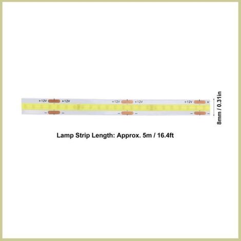 Cocosity Lumière de bande LED COB (3000K Lumière Chaude)de L'ÉPI LED De Lumière De Bande De 5m De deco led 3000K Lumière chaude (1/5)