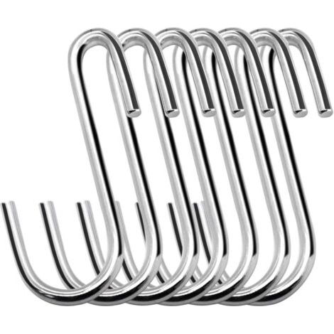 Lot de 20 crochets de suspension en S 6 cm – Acier robuste pour cuisine, salle de bain, chambre – Charge jusqu'à 2 kg par crochet (1/5)