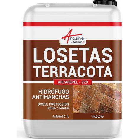 Hidrófugo para barro cocido exterior, azulejos de barro cocido, suelos de terracota. Incoloro y antimanchas ARCAREPEL - 229 (1/2)